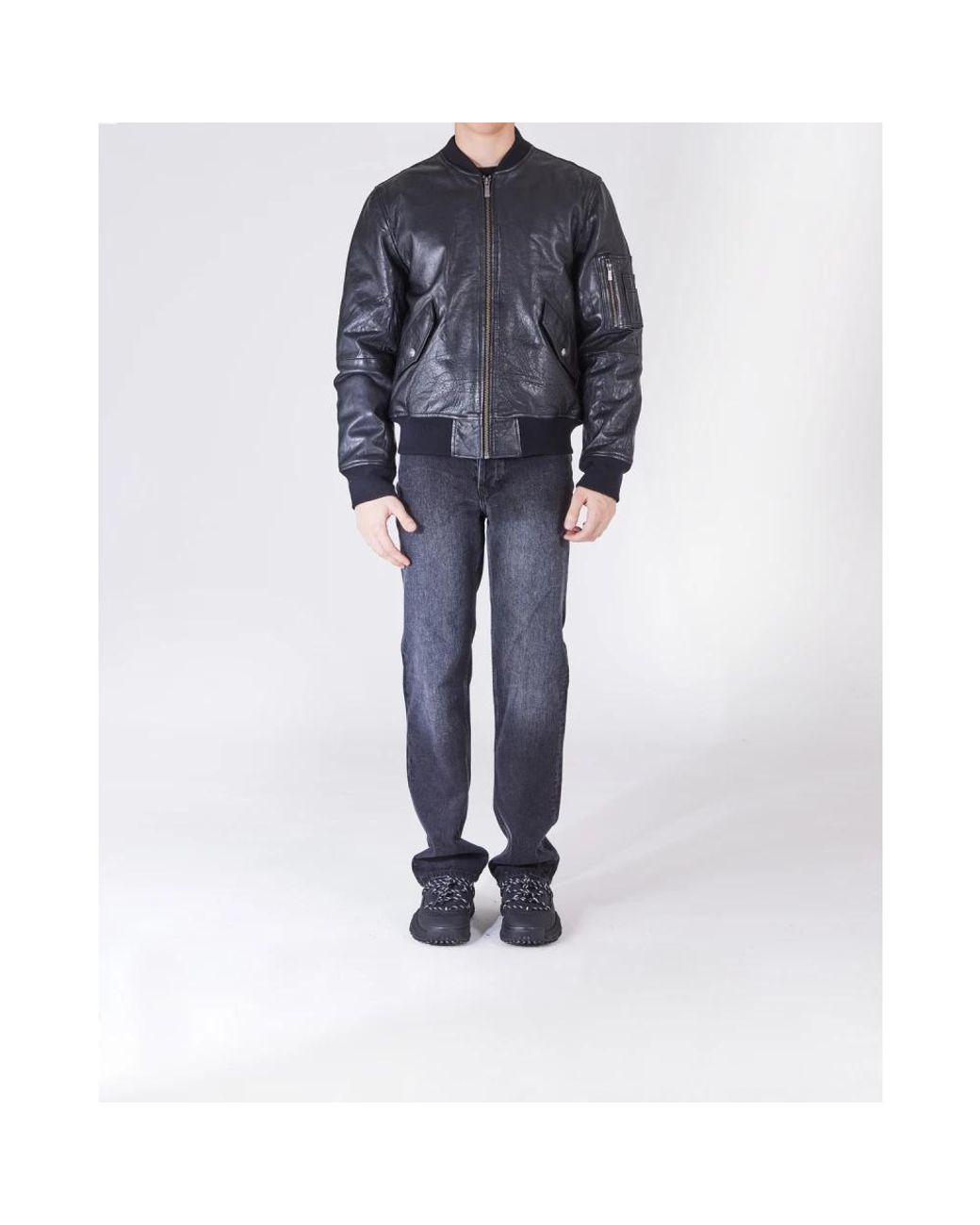 Just Cavalli Blue Bomber Jackets for men