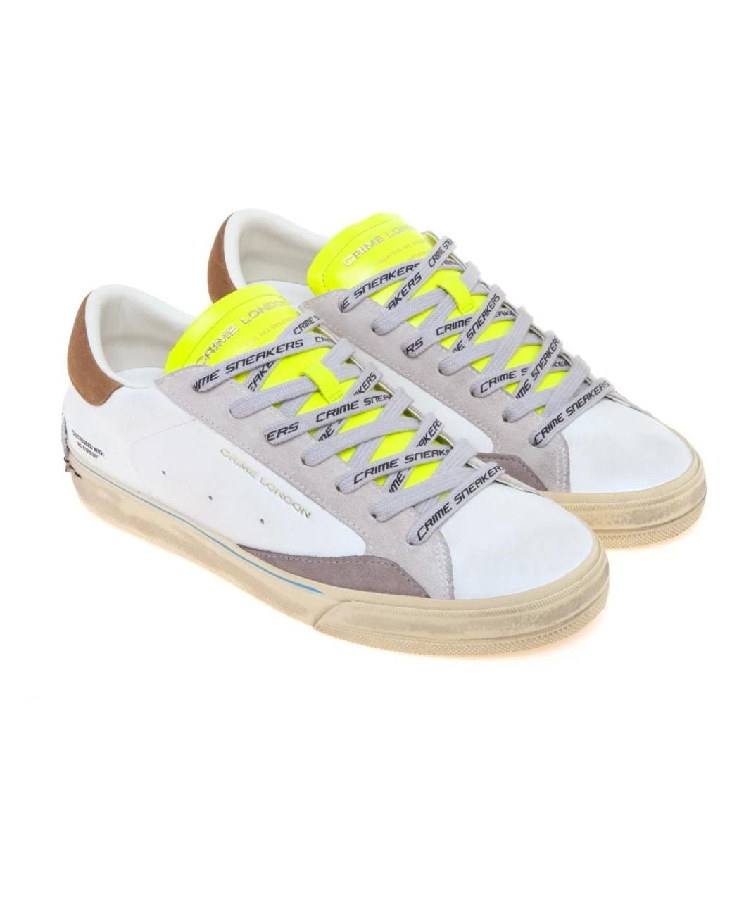 Crime London White Sneakers for men
