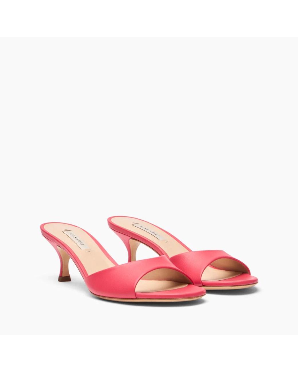 Casadei Pink Heeled Mules