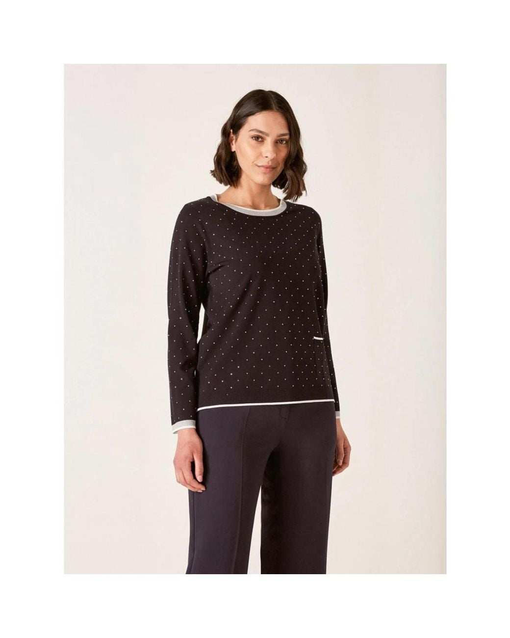Elena Miro Brown Round-Neck Knitwear