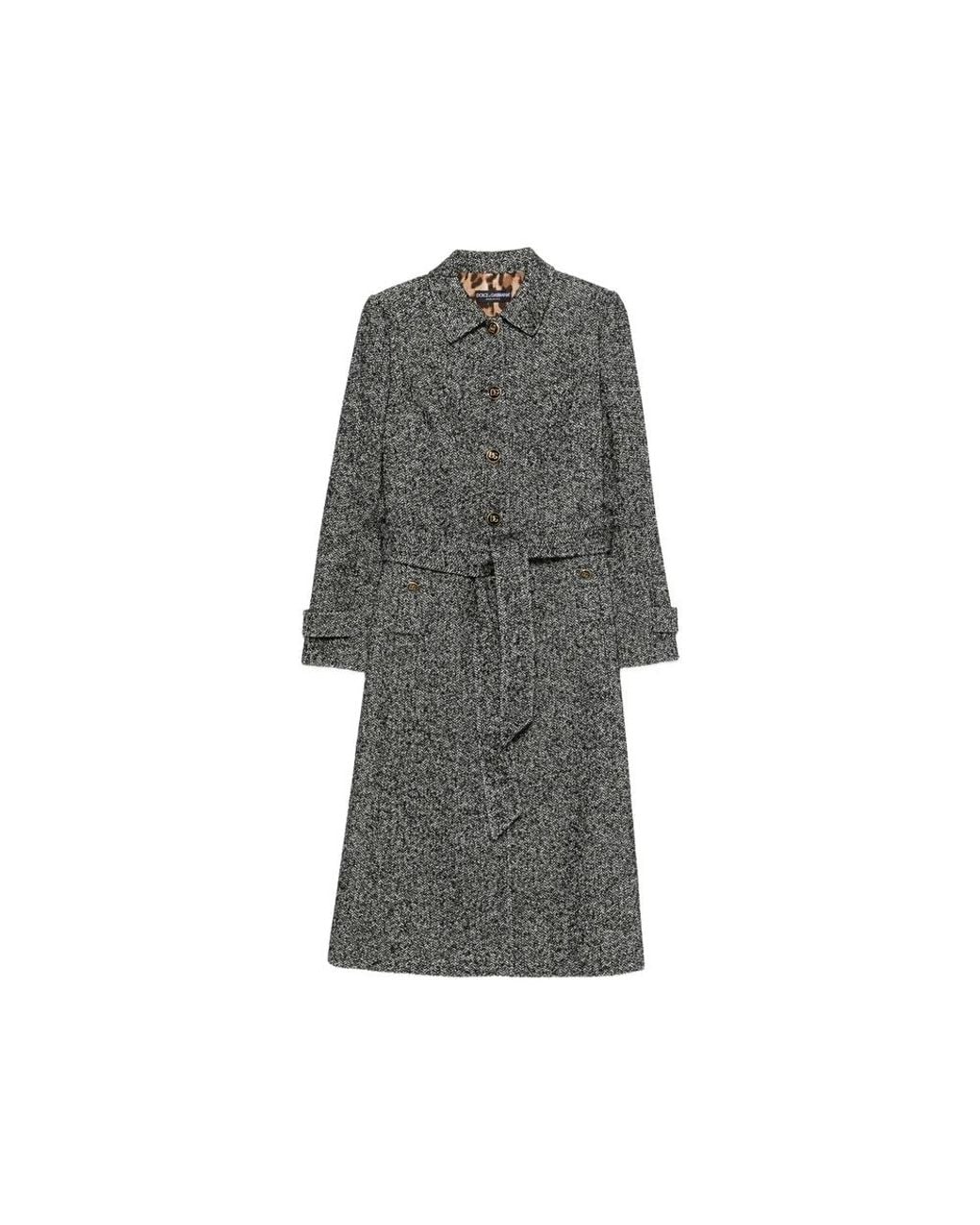 Dolce & Gabbana Gray Trench Coats