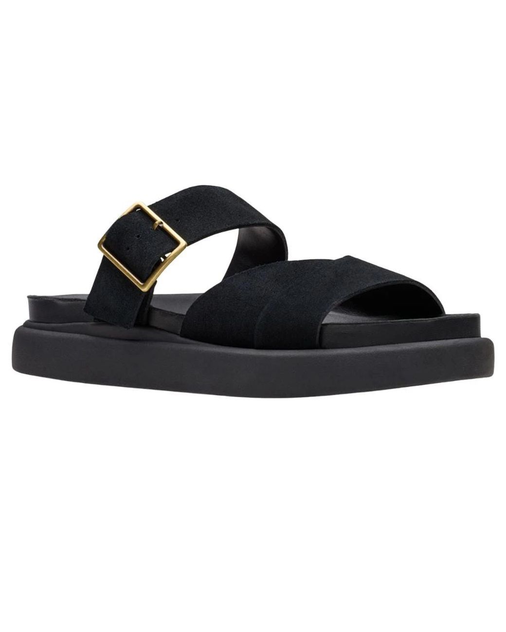 Clarks Black Schwarze Mule Sandale