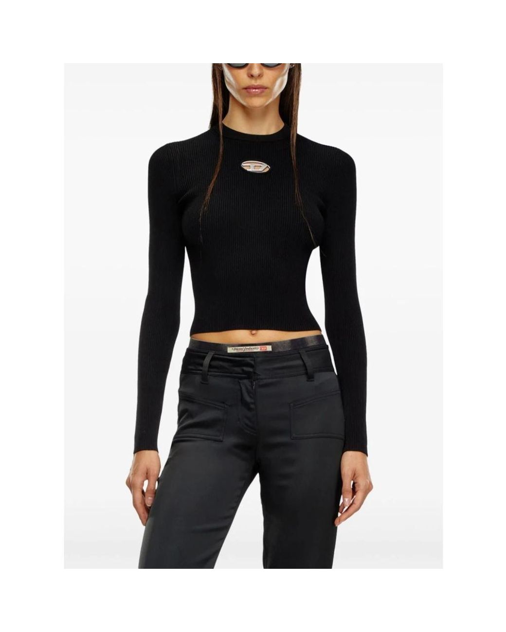 DIESEL Black Long Sleeve T-Shirts
