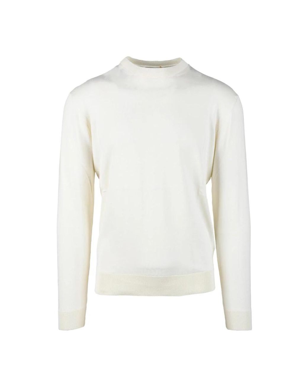 FILIPPO DE LAURENTIIS White Round-Neck Knitwear for men