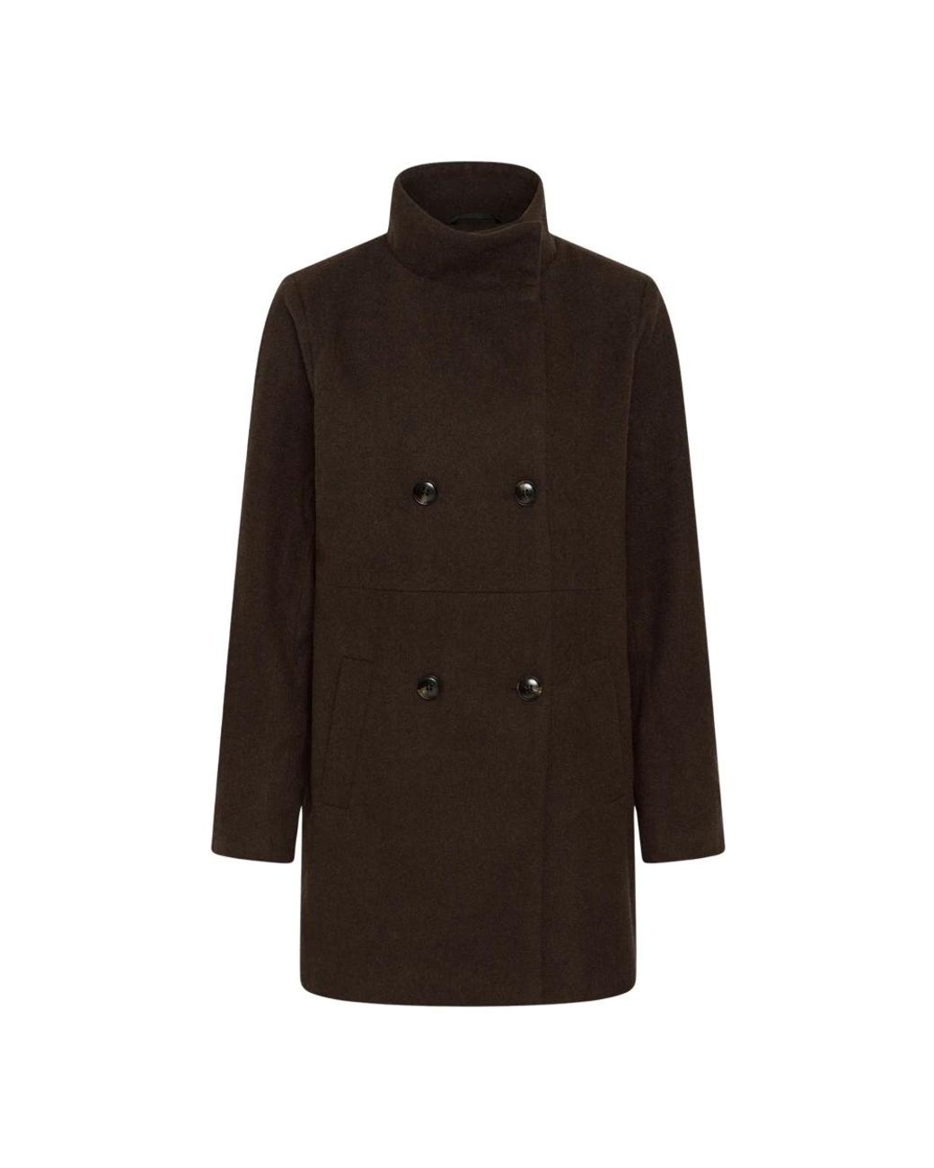 Kaffe Jassen ,Bruin ,Polyester Kaanne Jas in het Brown
