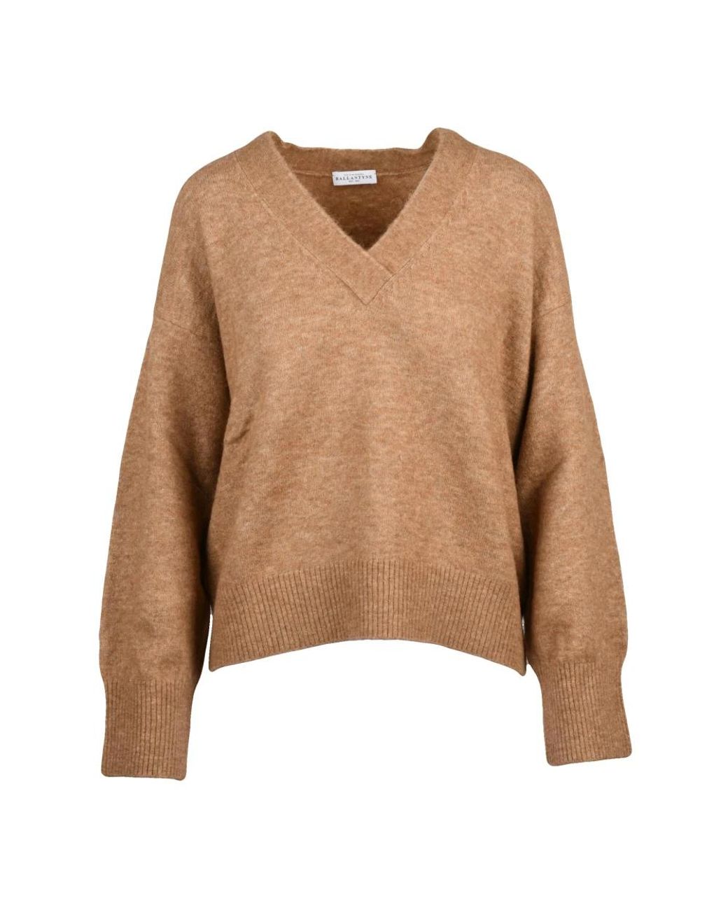 Ballantyne Brown V-Neck Knitwear