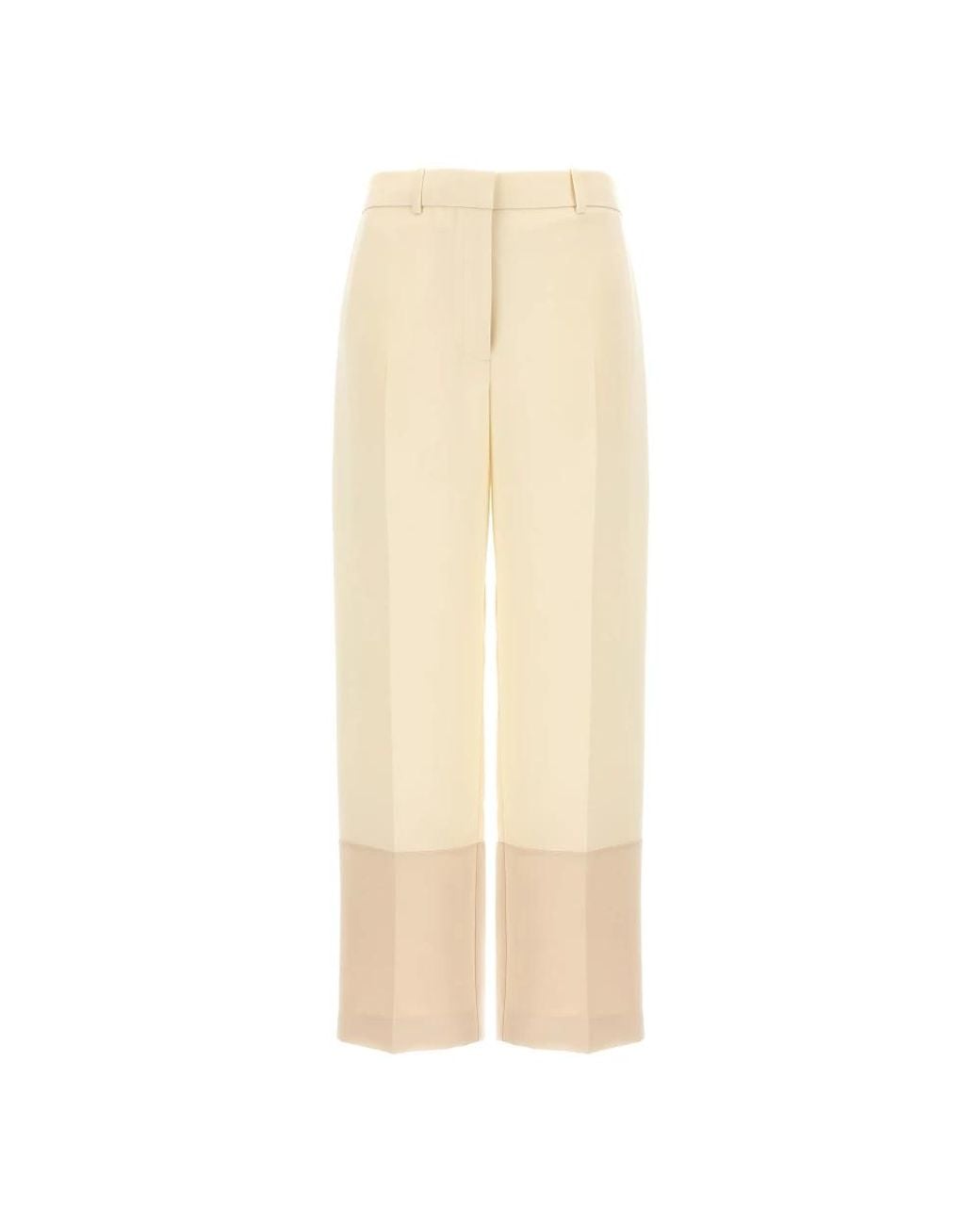 Tory Burch Natural Wide Trousers