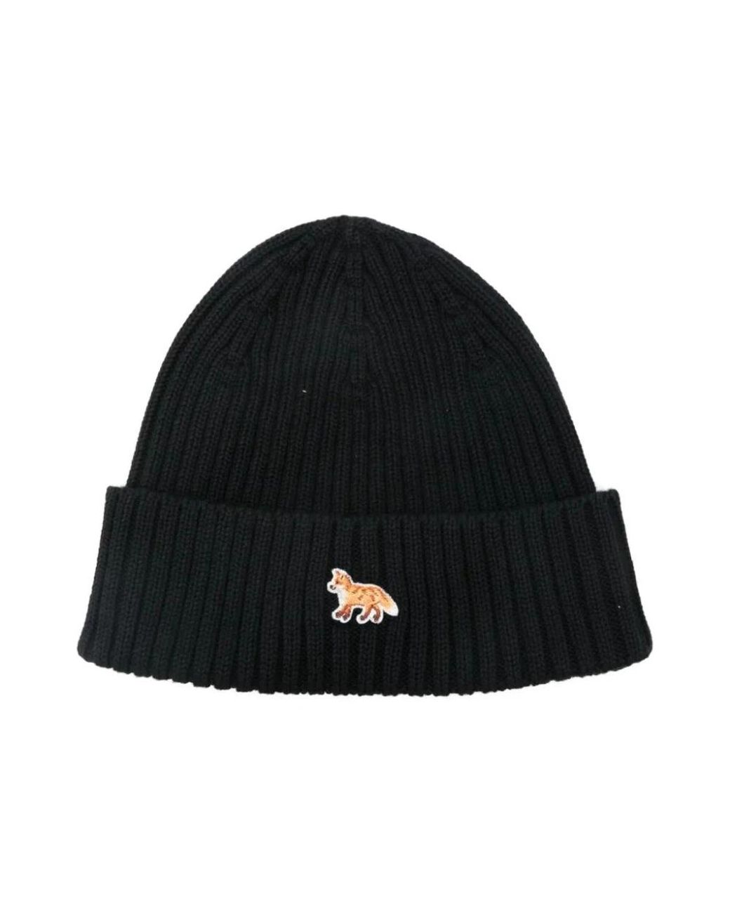 Beanies Maison Kitsuné de hombre de color Black