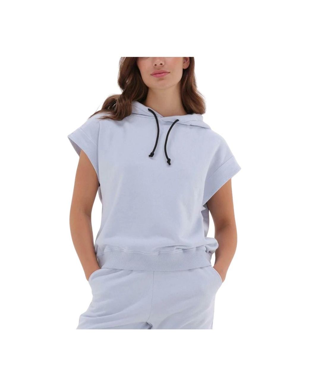 10Days Hoodies & Sweatvesten ,Blauw ,Oversized Hoodie Sweater Blauw in het Blue