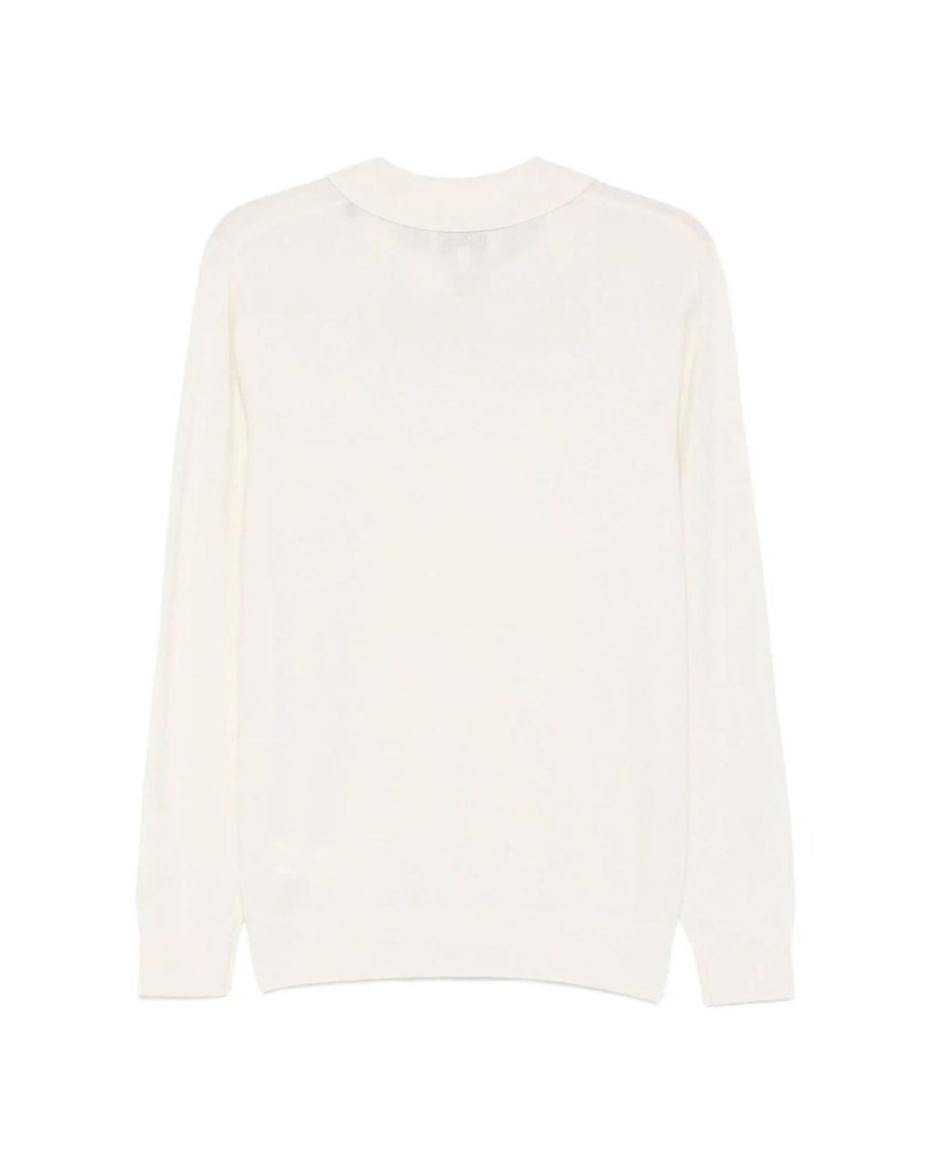 Mc2 Saint Barth White V-Neck Knitwear for men