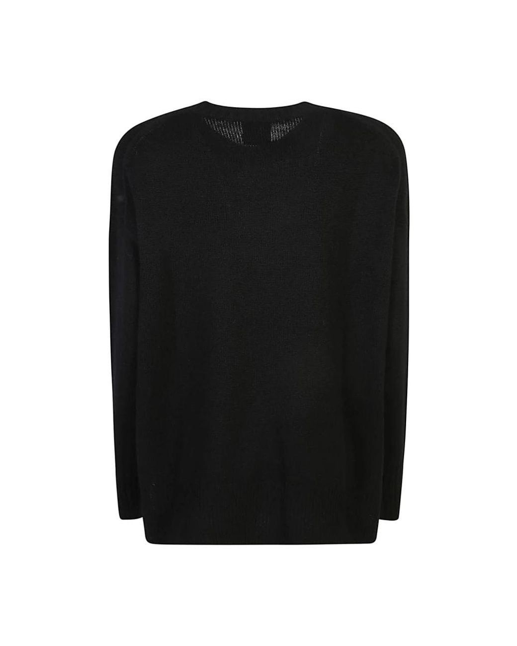 Allude Black Round-Neck Knitwear