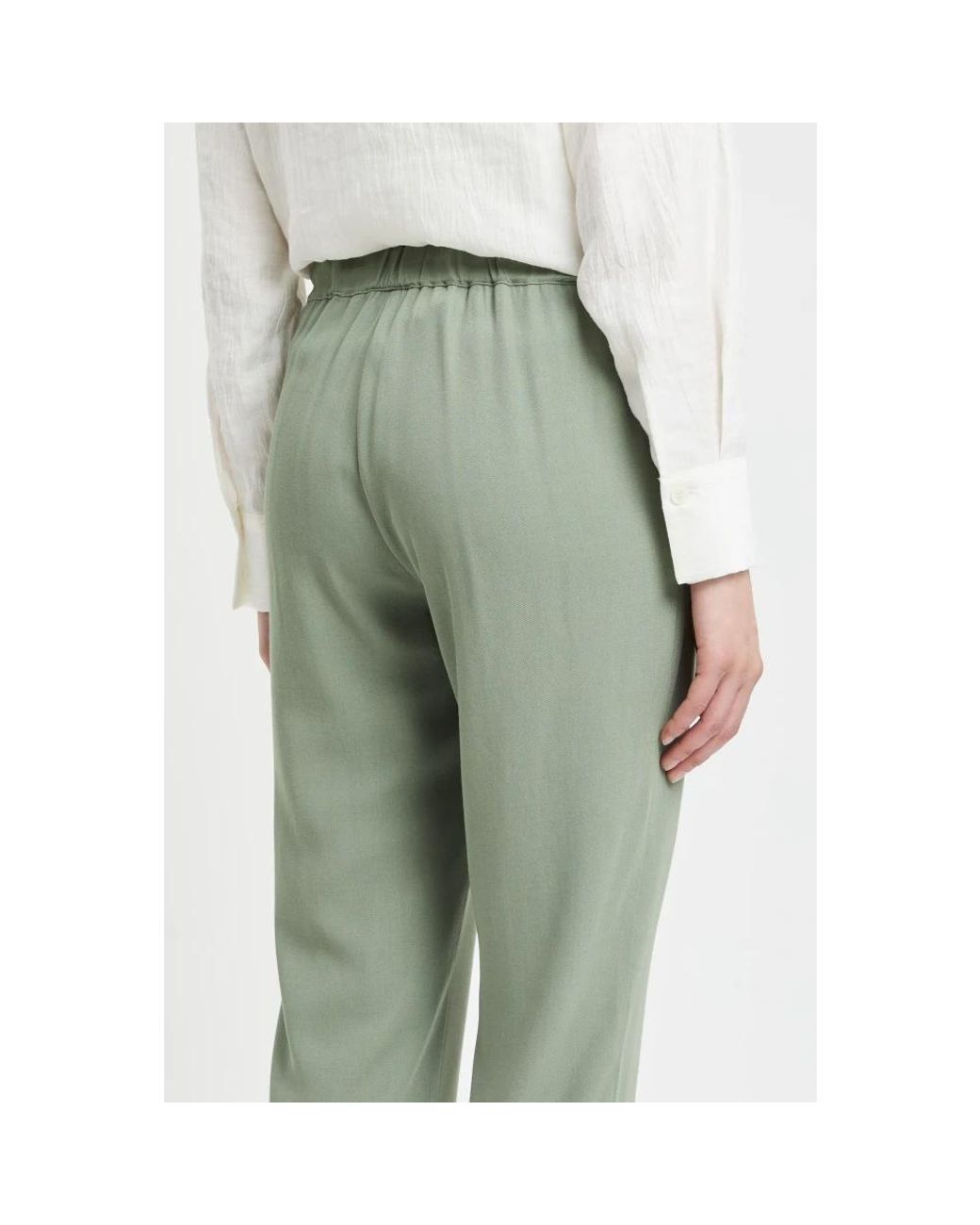 Semicouture Green Cropped Trousers