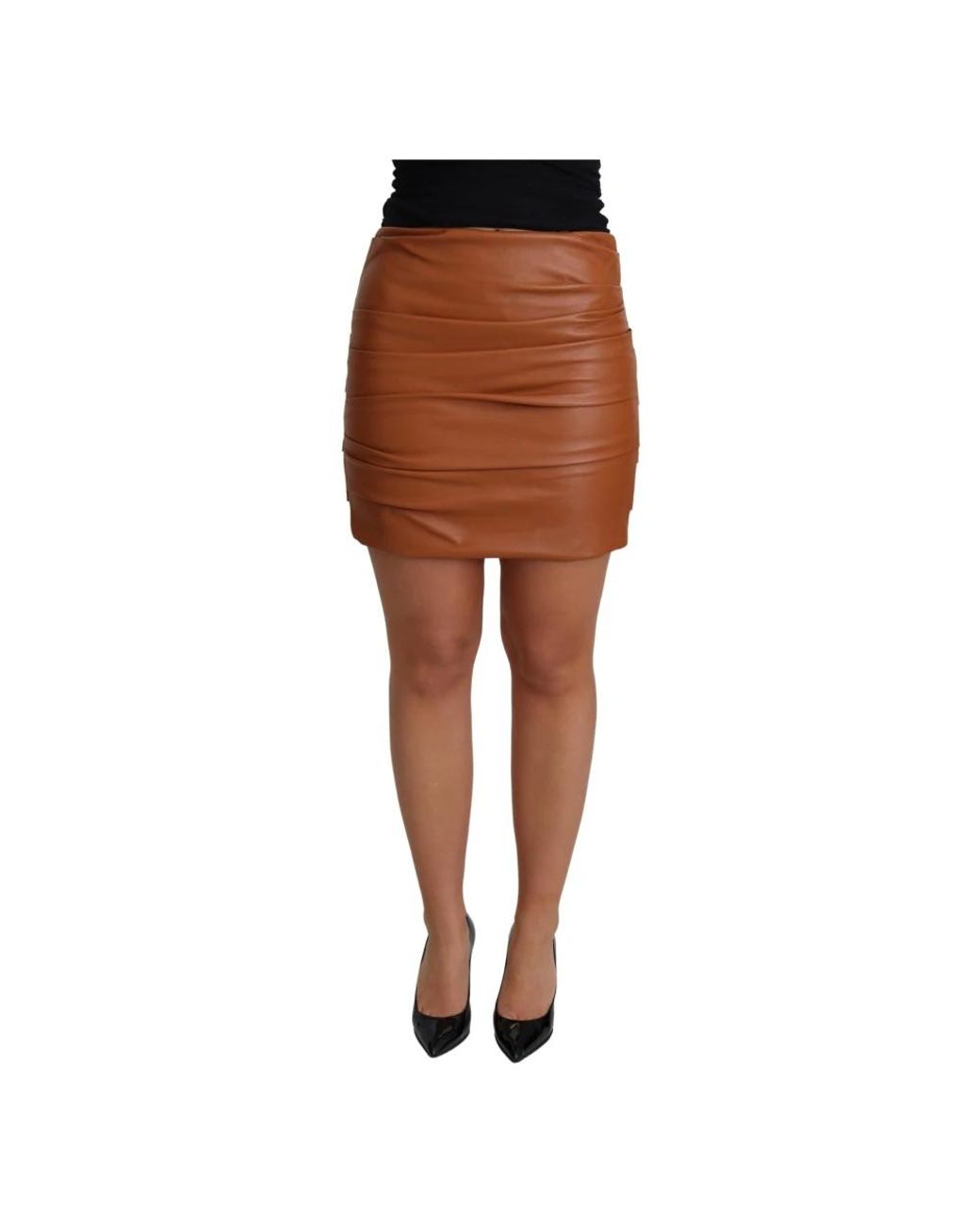 Dolce & Gabbana Brown Short Skirts