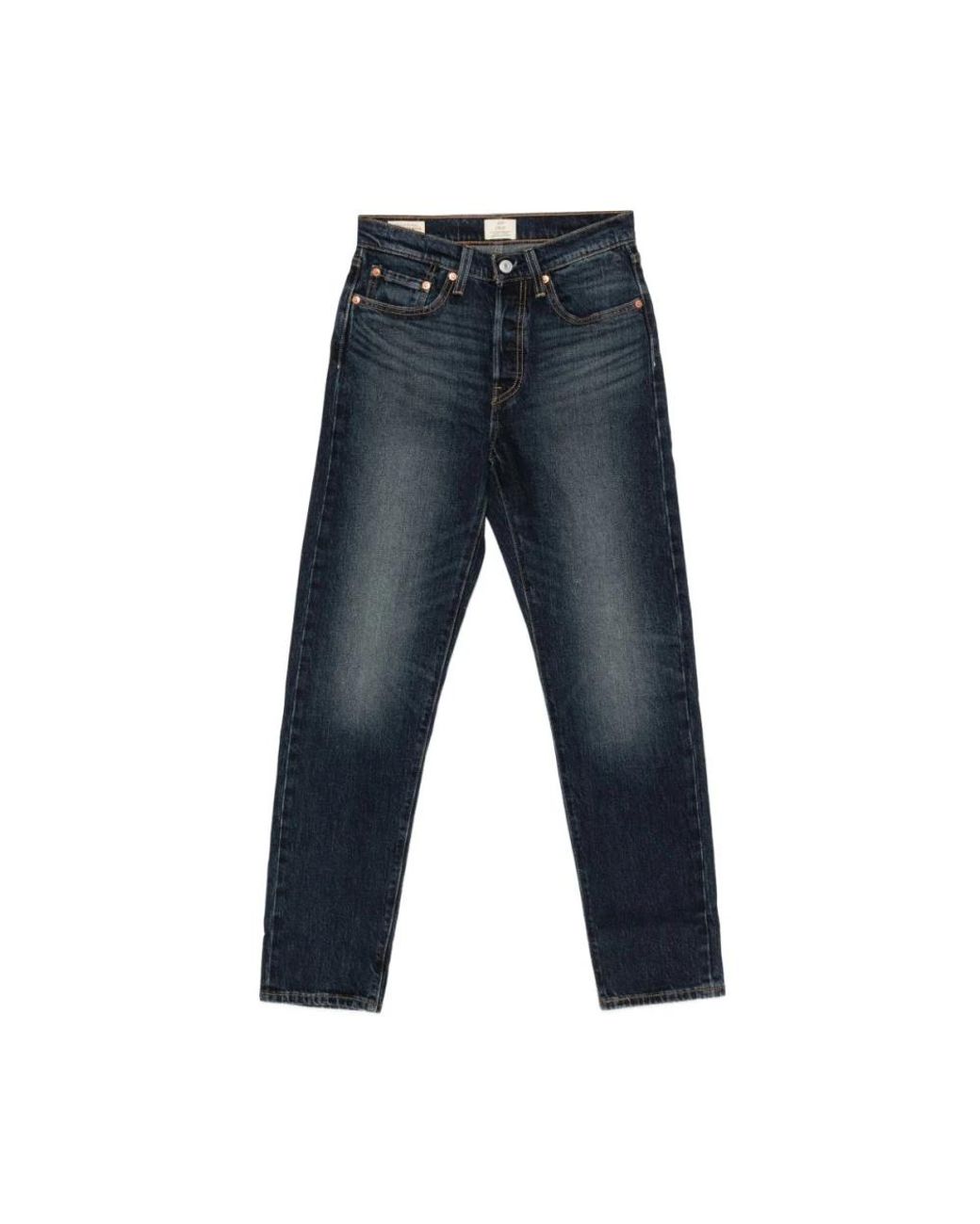 Levi's Jeans ,Blauw ,Katoen 501 Cropped Straight Jeans in het Blue