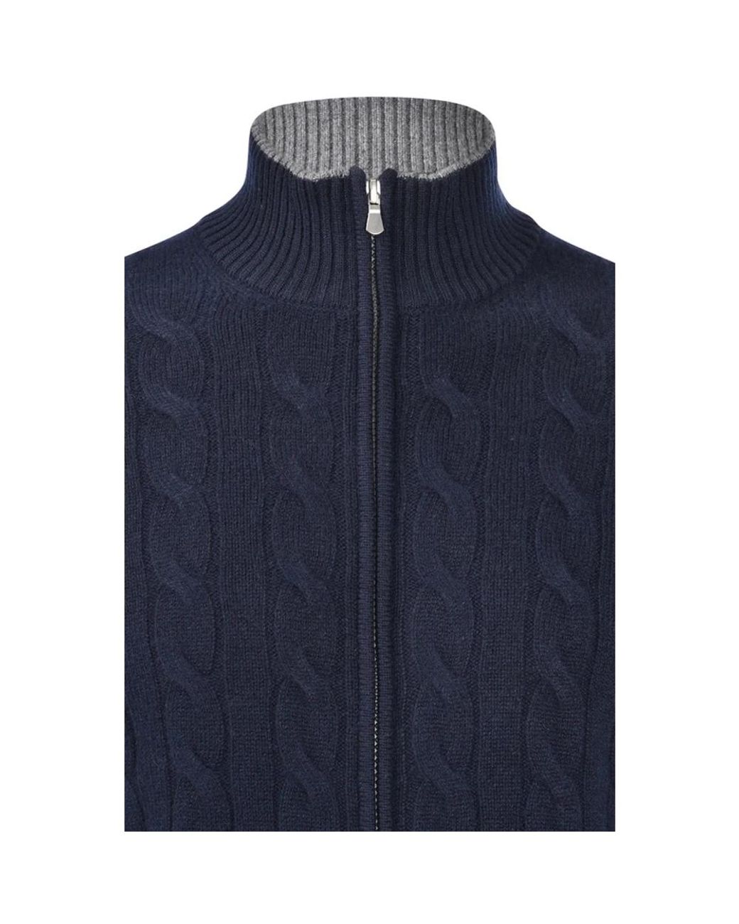 Gran Sasso Blue Cashmere Knitwear for men