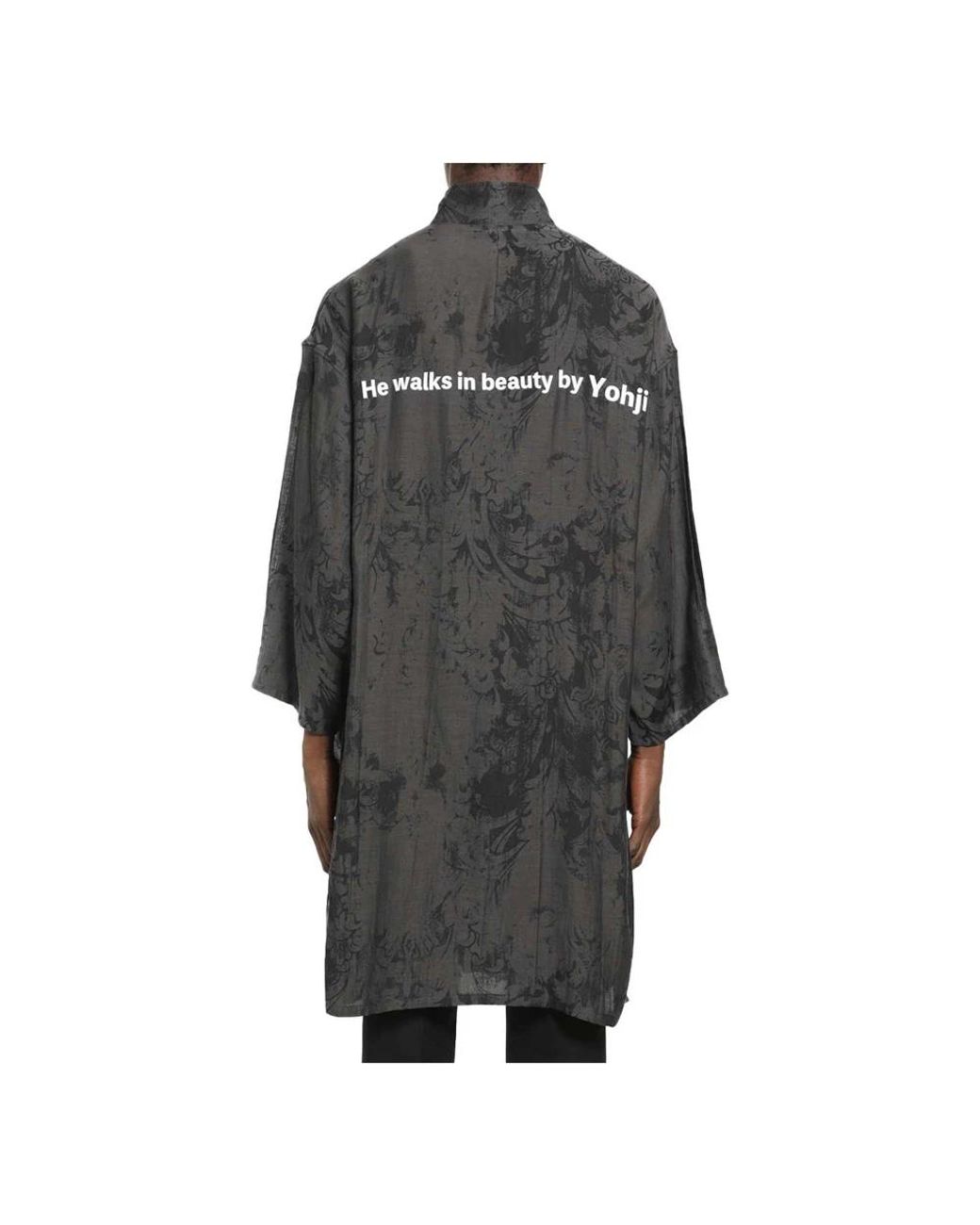 Yohji Yamamoto Gray Single-Breasted Coats for men