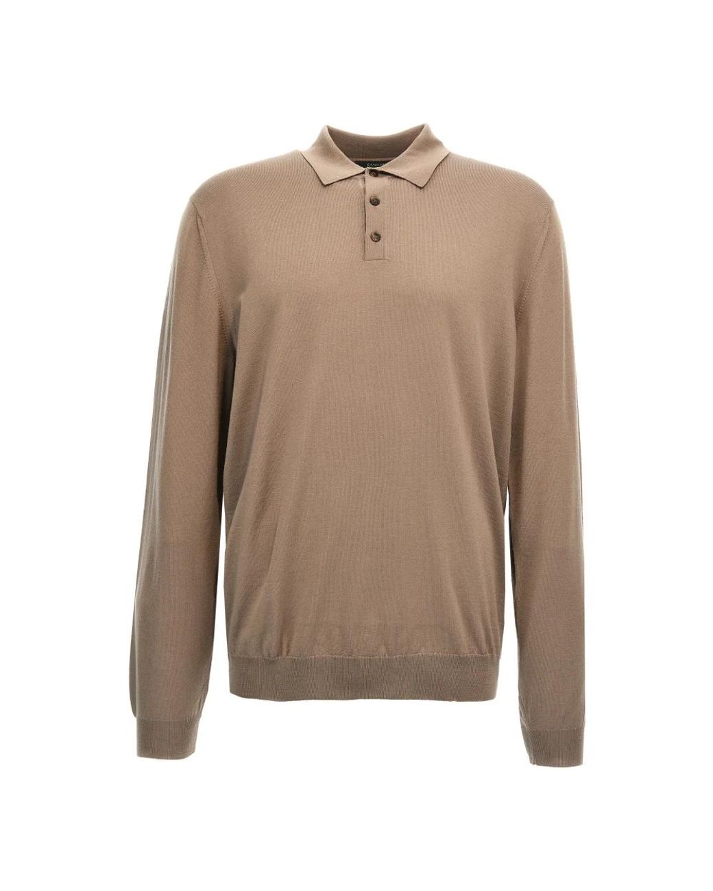 Zanone Brown Round-Neck Knitwear for men