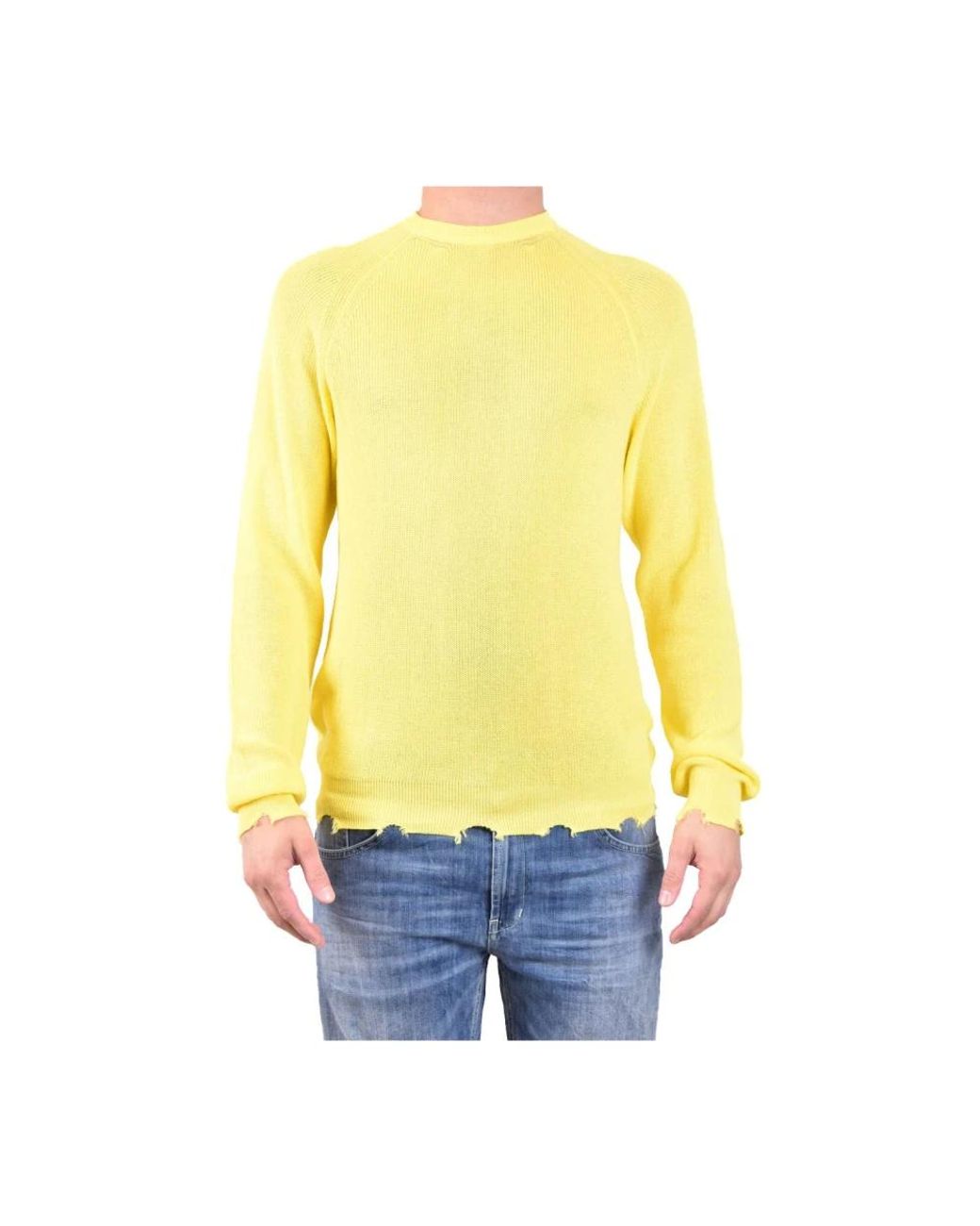 Round-Neck Knitwear Laneus pour homme en coloris Yellow