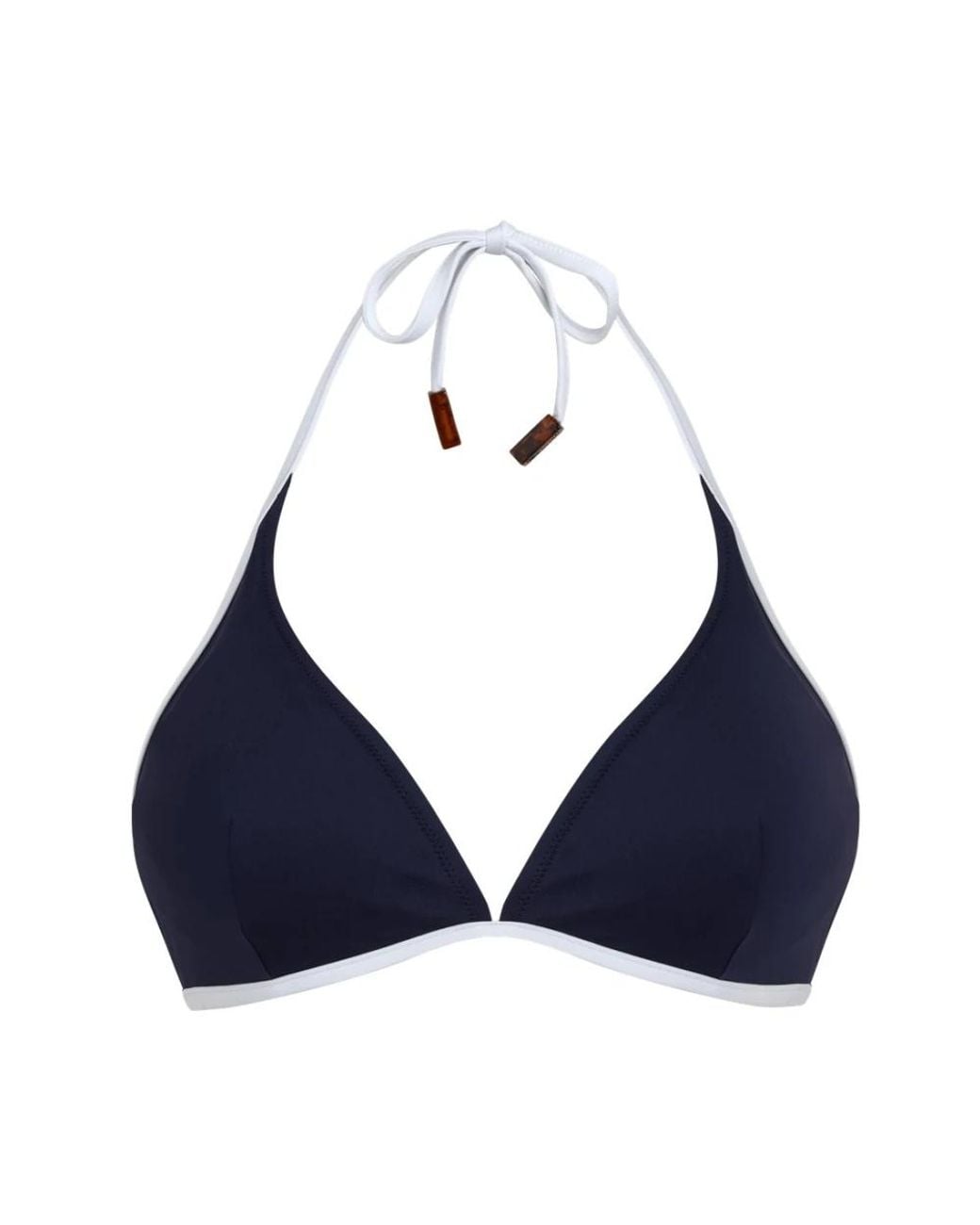 Vilebrequin Badmode ,Blauw ,Triangle Bikini Top Solid in het Blue