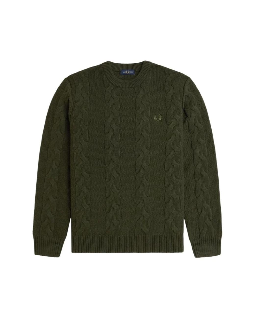 Fred Perry Green Round-Neck Knitwear for men
