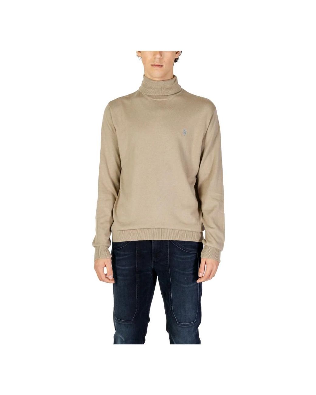 U.S. POLO ASSN. Natural Turtlenecks for men