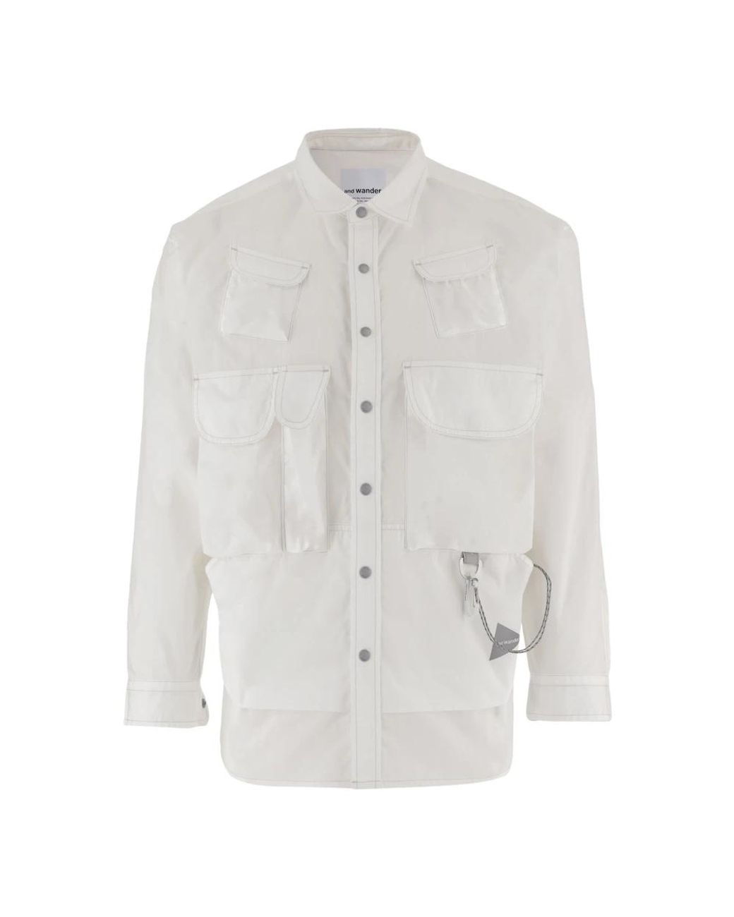 And Wander White Casual Shirts for men