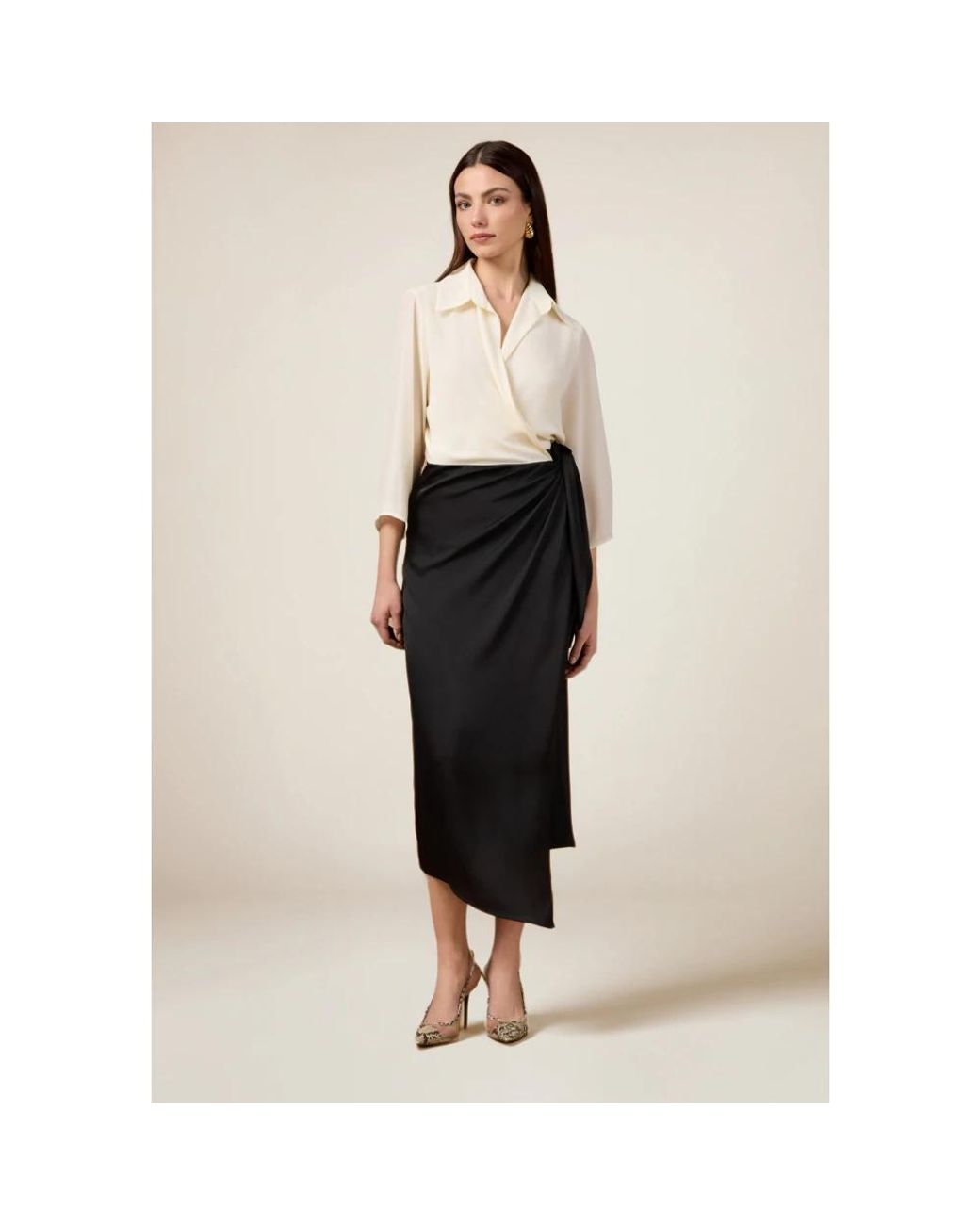 Midi Dresses di Oltre in Black