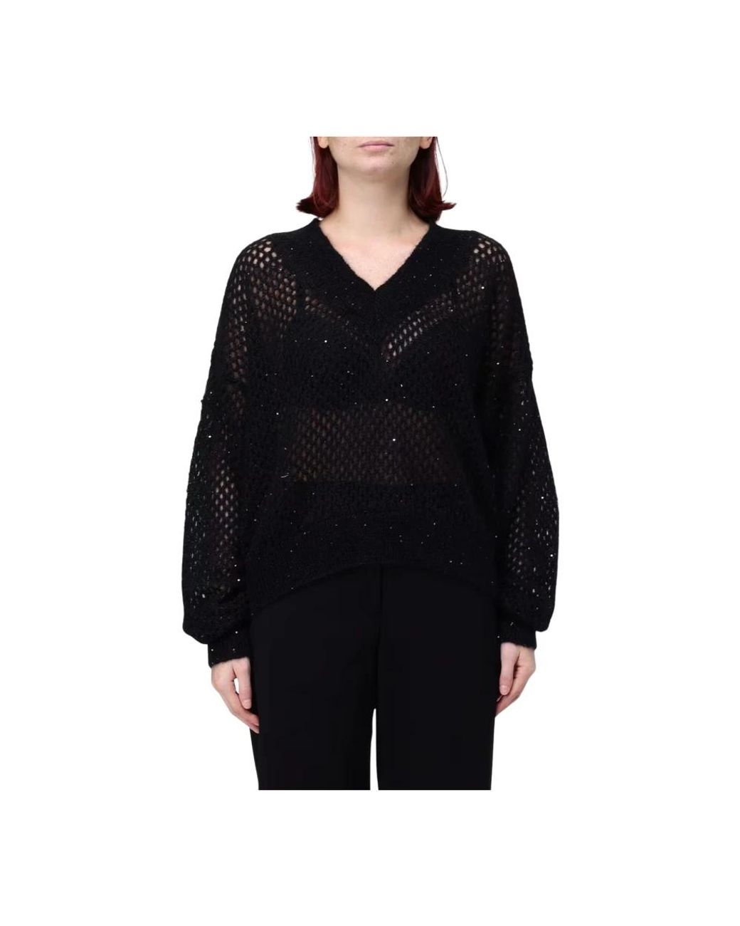 Liviana Conti Black V-Neck Knitwear