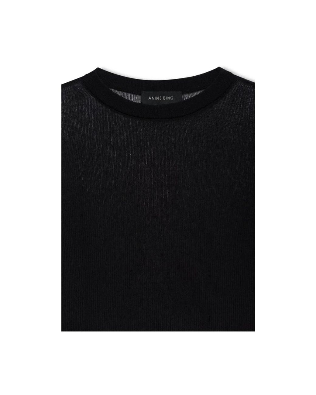 Anine Bing Black Round-Neck Knitwear