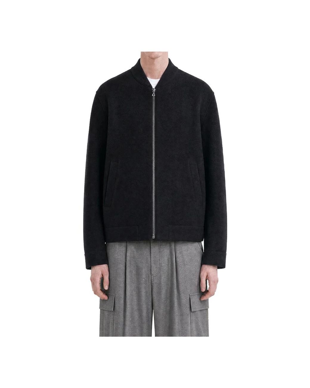 Harris Wharf London Black Bomber Jackets for men