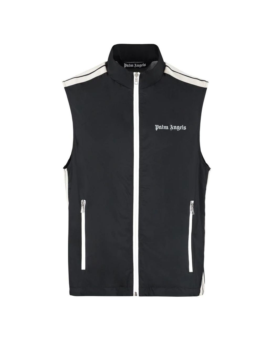 Palm Angels Jassen ,Zwart ,Polyester Technical Fabric Jacket in het Black voor heren