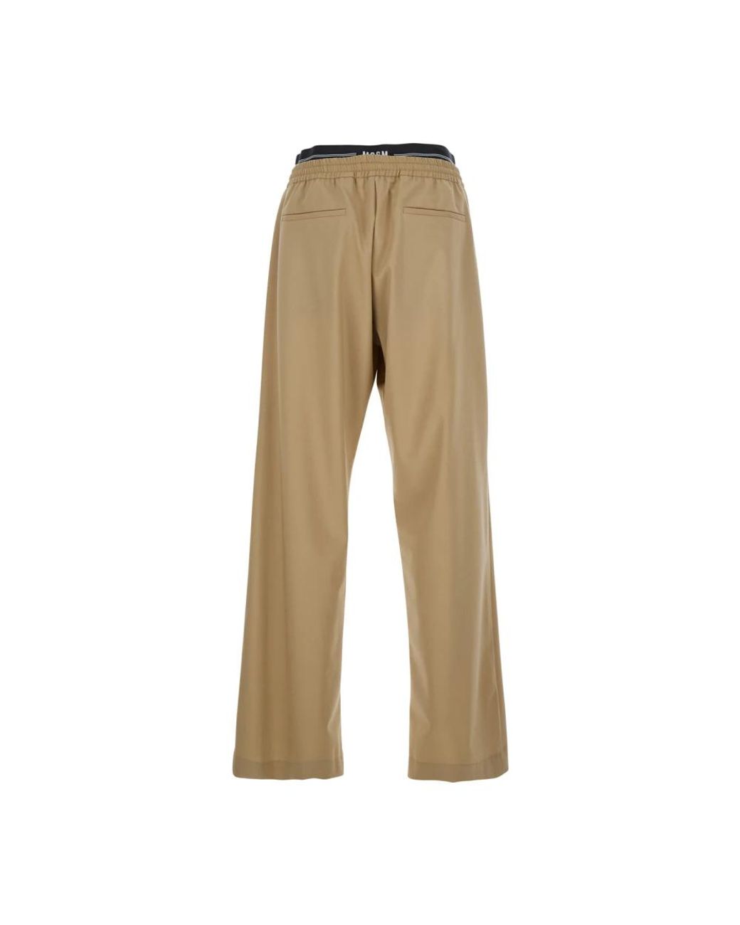 Straight Trousers di MSGM in Natural da Uomo