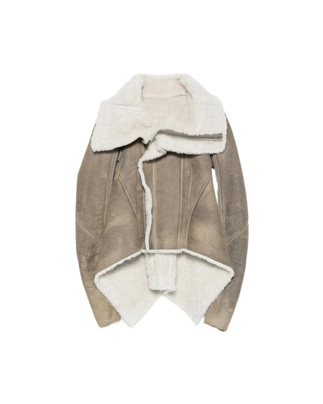 Rick Owens Metallic Faux Fur & Shearling Jackets