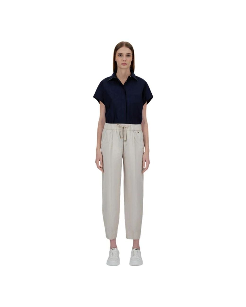 Herno Gray Tapered Trousers