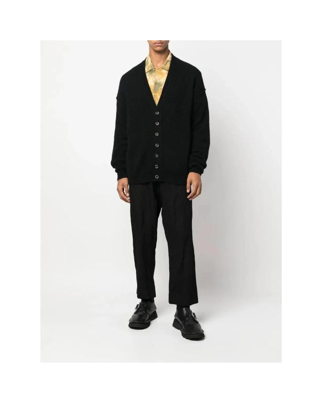 Uma Wang Black Wide Trousers for men