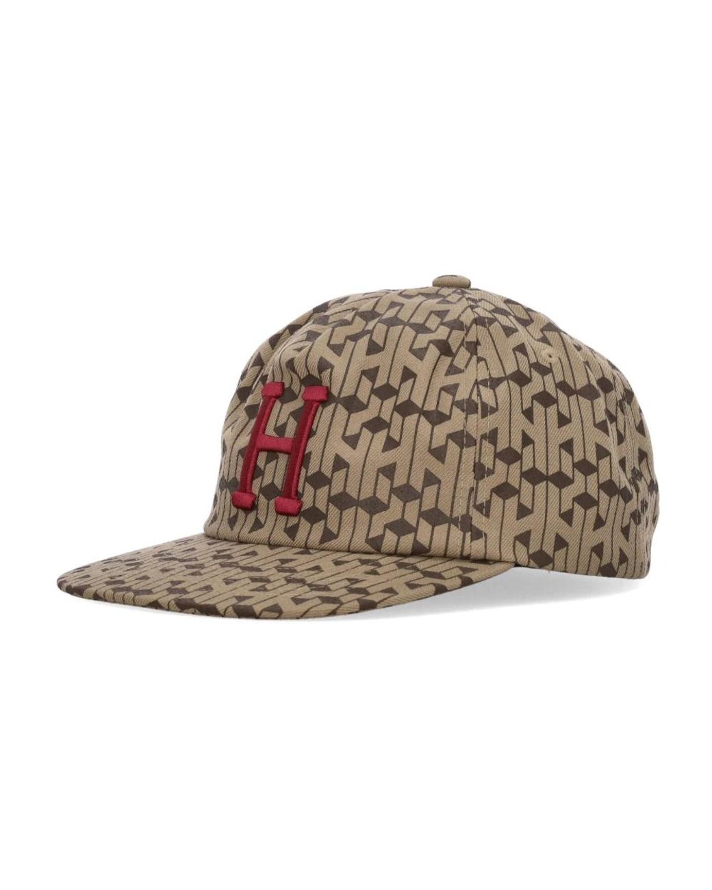 Huf Accessoires ,Wol Klassieke Platte Klep Pet Karamel in het Brown voor heren