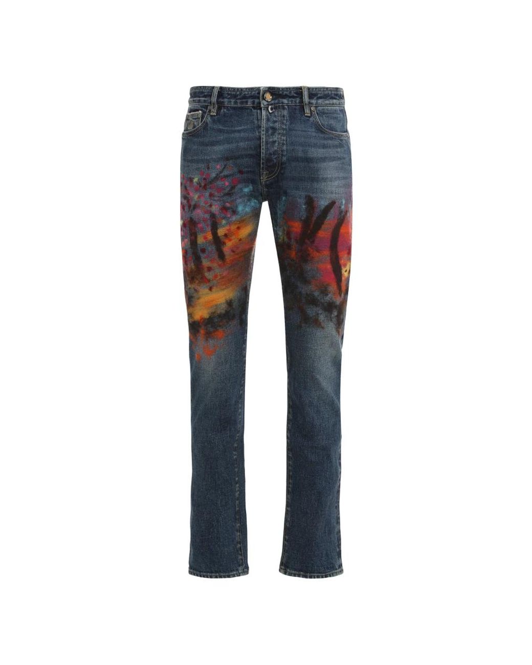 Moorer Blue Straight Jeans for men