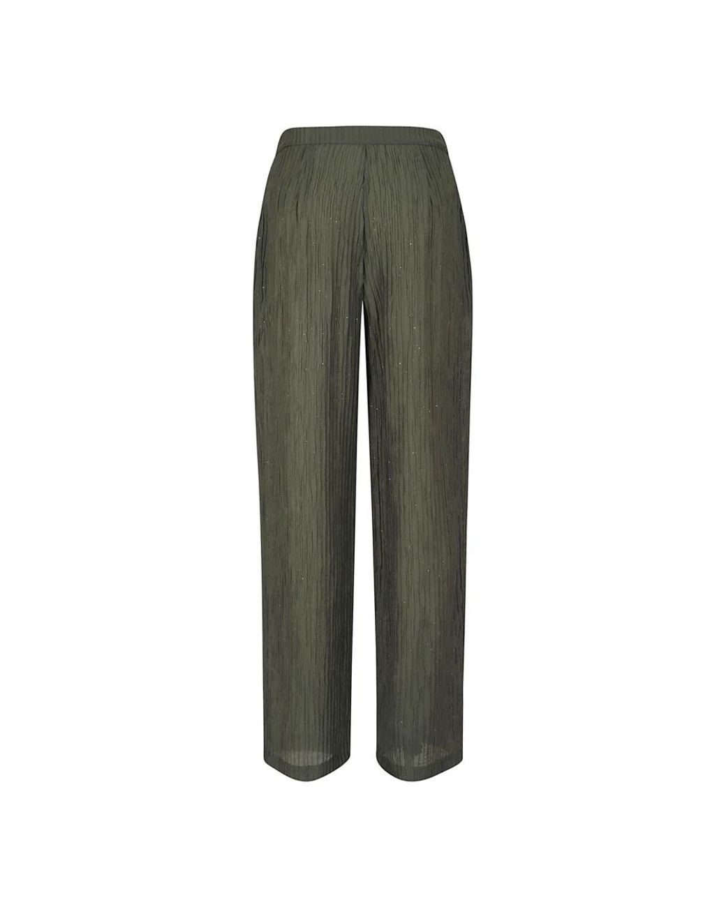 Emporio Armani Green Wide Trousers