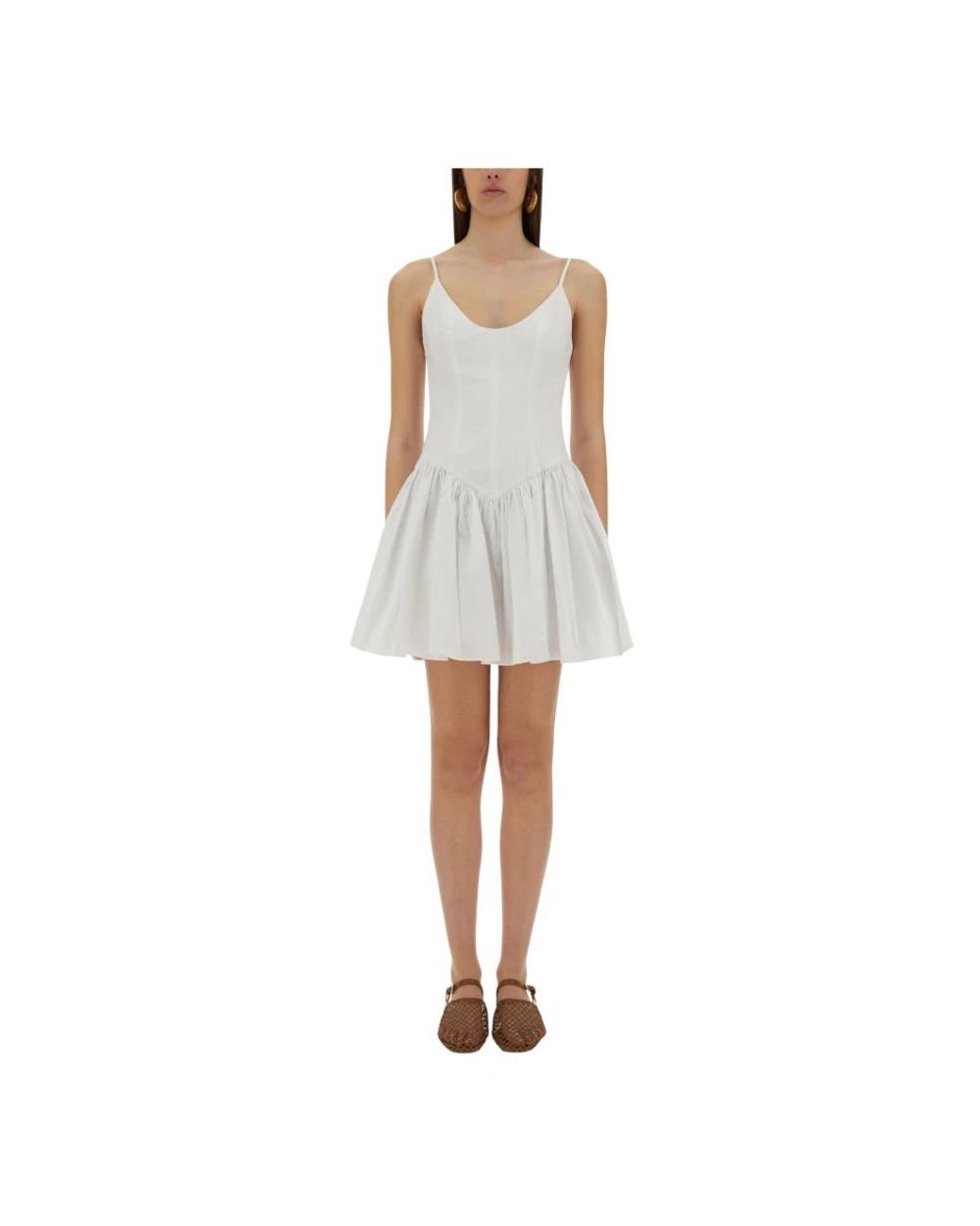 Staud White Short Dresses