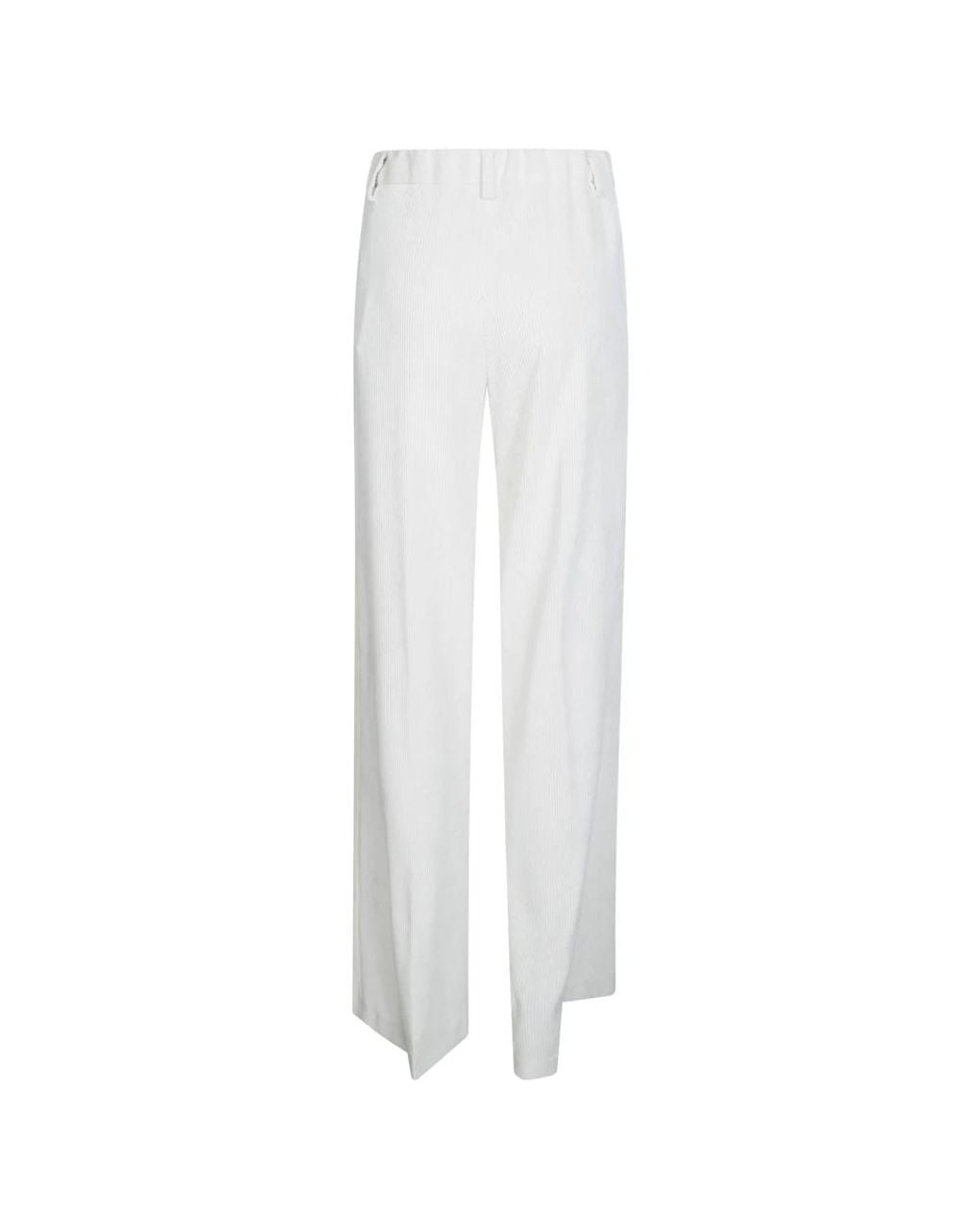 Herno White Straight Trousers