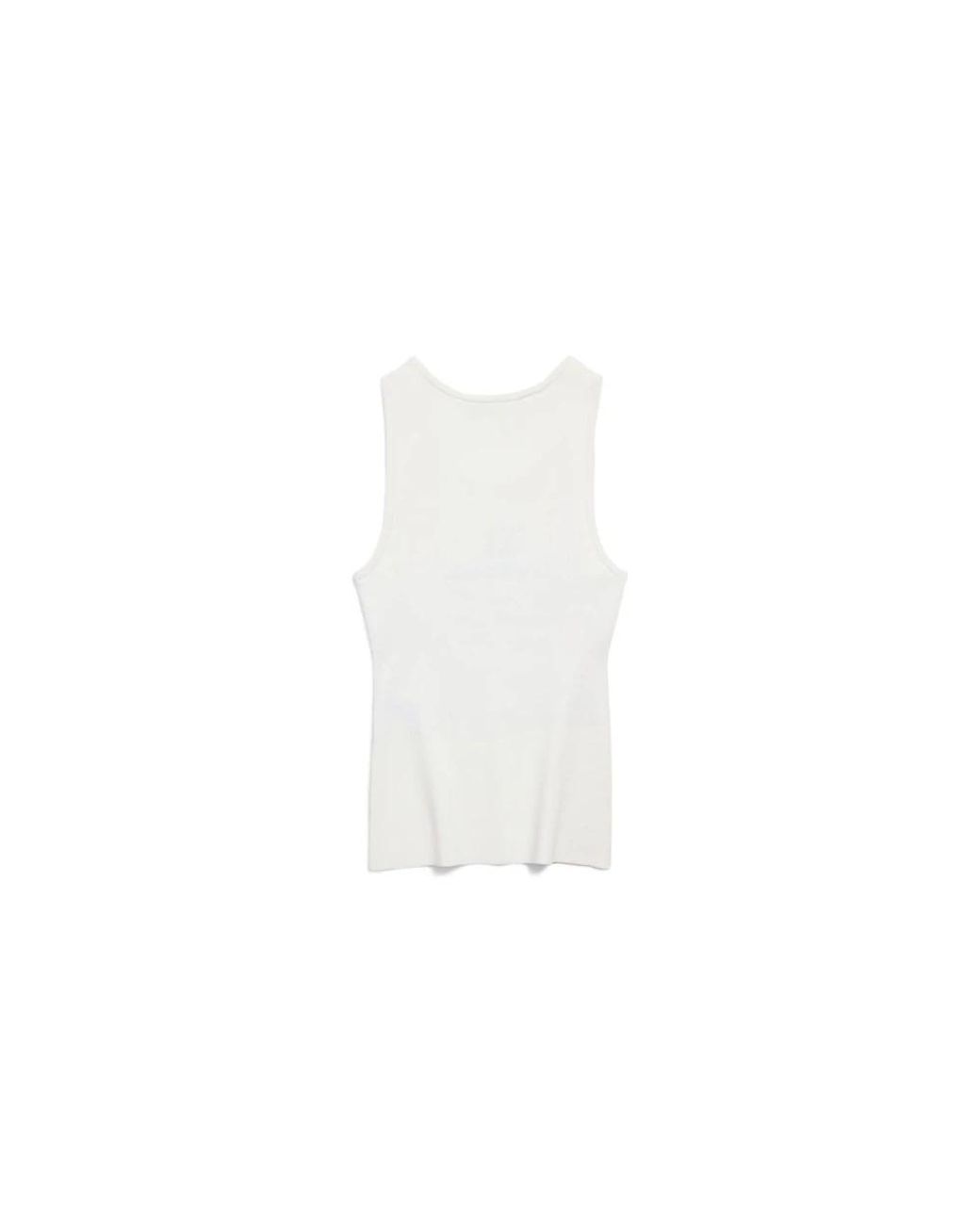 Balenciaga White Sleeveless Tops