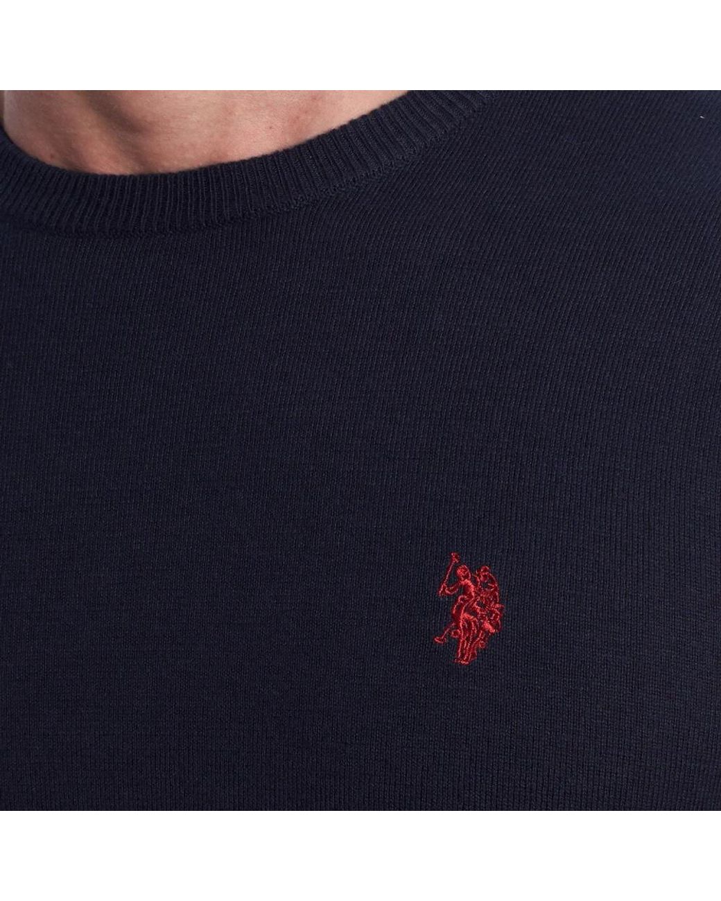 U.S. POLO ASSN. Blue Round-Neck Knitwear for men