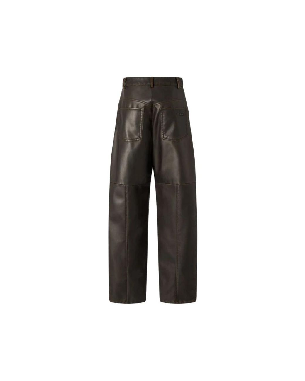 Pinko Black Leather Trousers