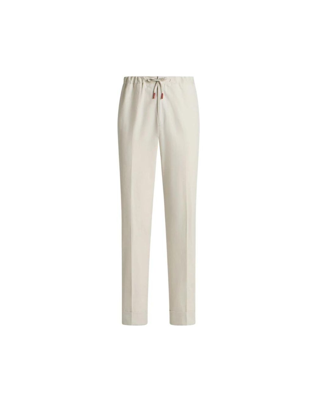 Kiton Broeken ,Katoen Katoenen Broek Met Elastische Tailleband in het White voor heren