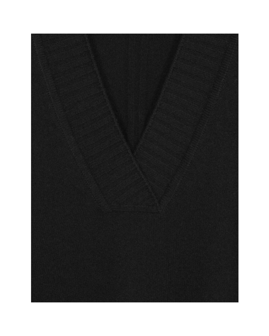 John Smedley Black V-Neck Knitwear