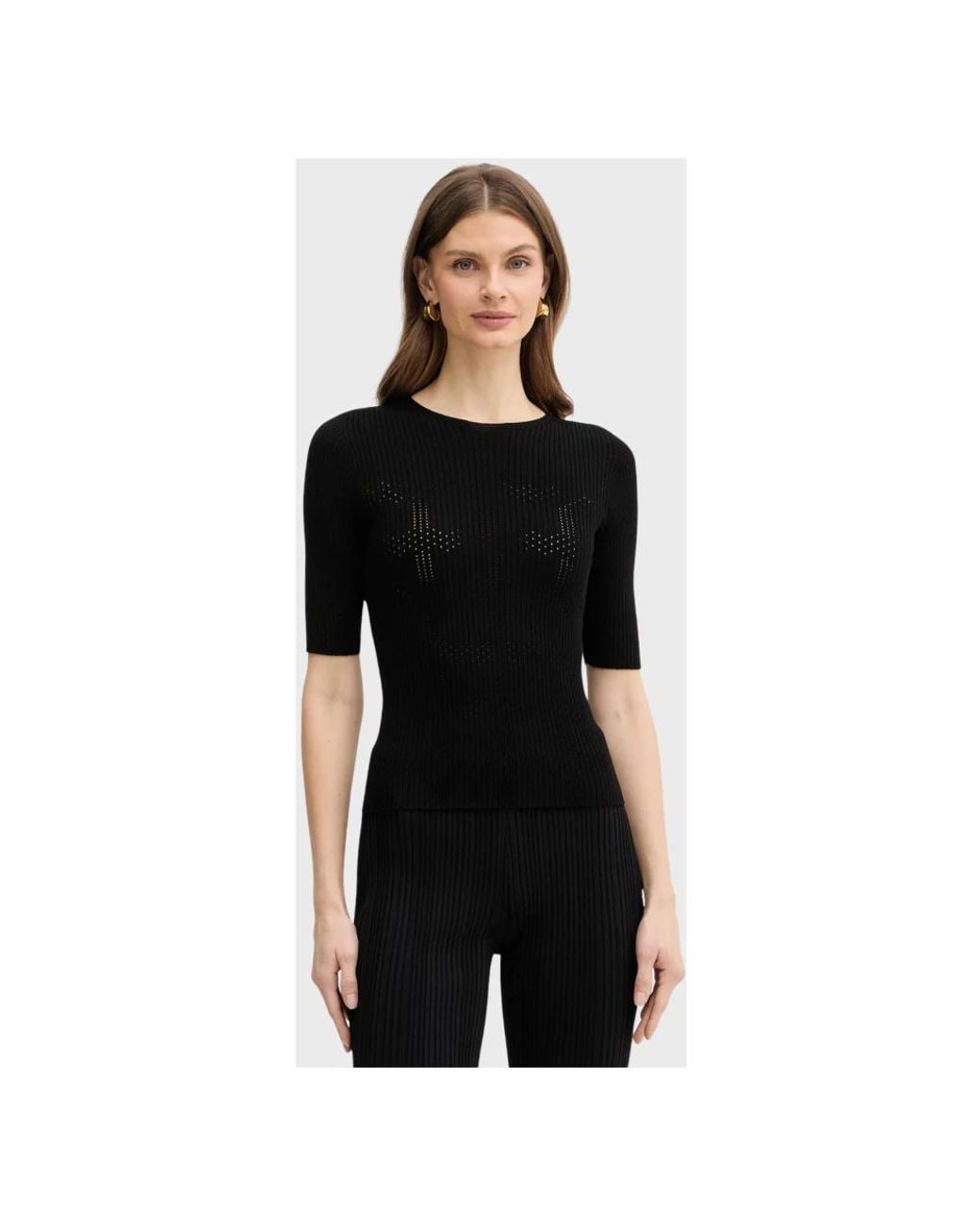 Twinset Black Round-Neck Knitwear