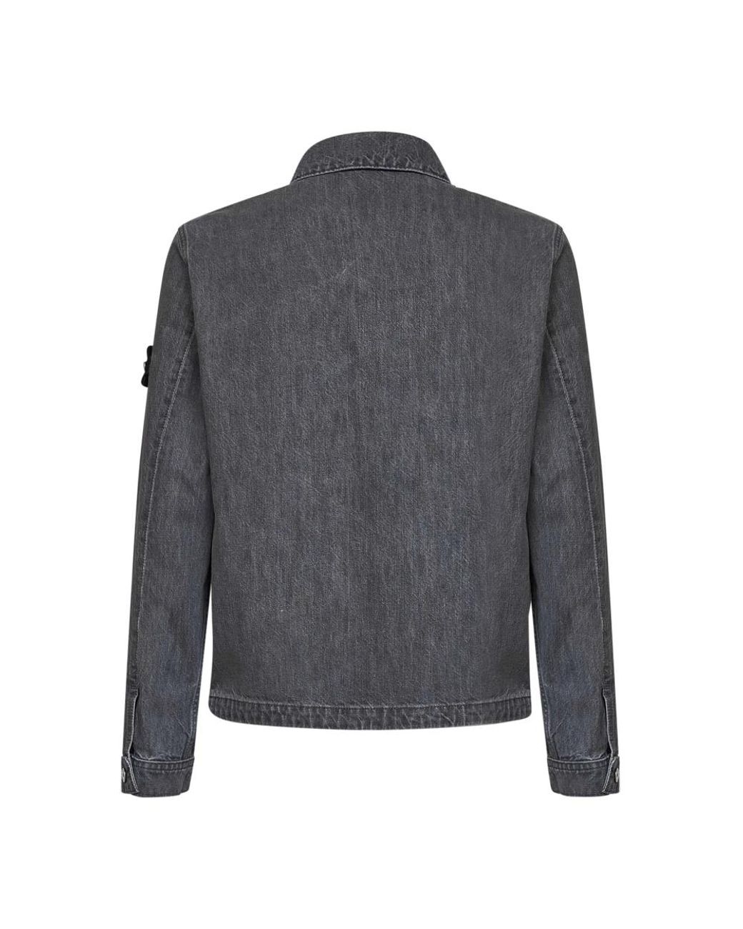 Stone Island Gray Denim Jackets for men