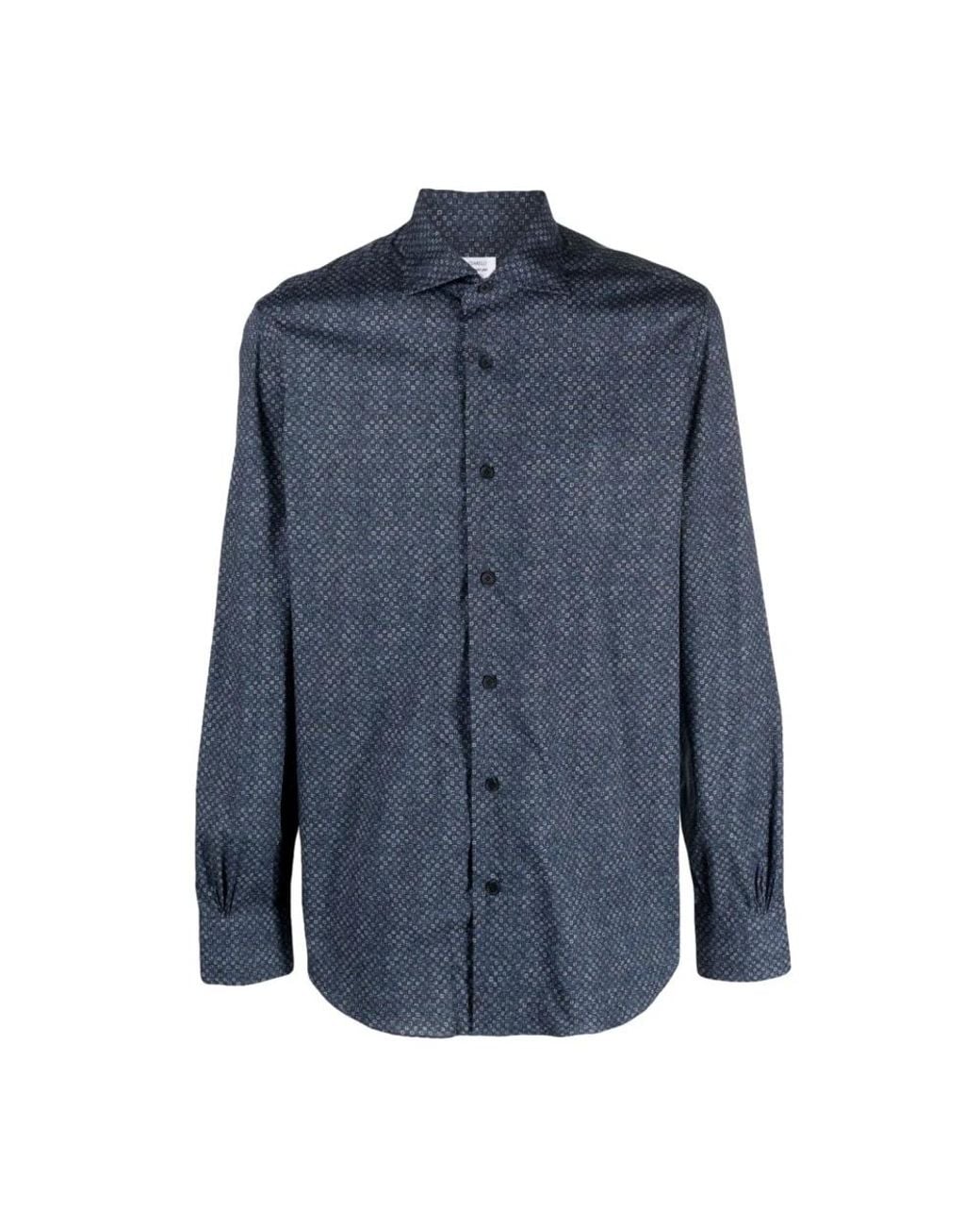 Mazzarelli Blue Casual Shirts for men
