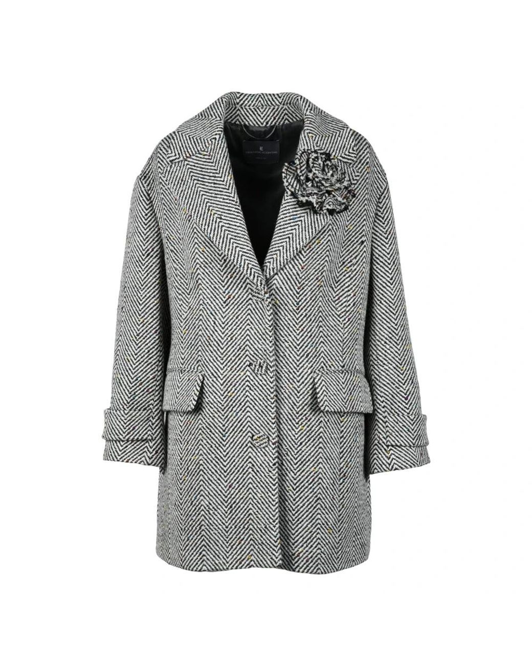 Ermanno Scervino Gray Single-Breasted Coats