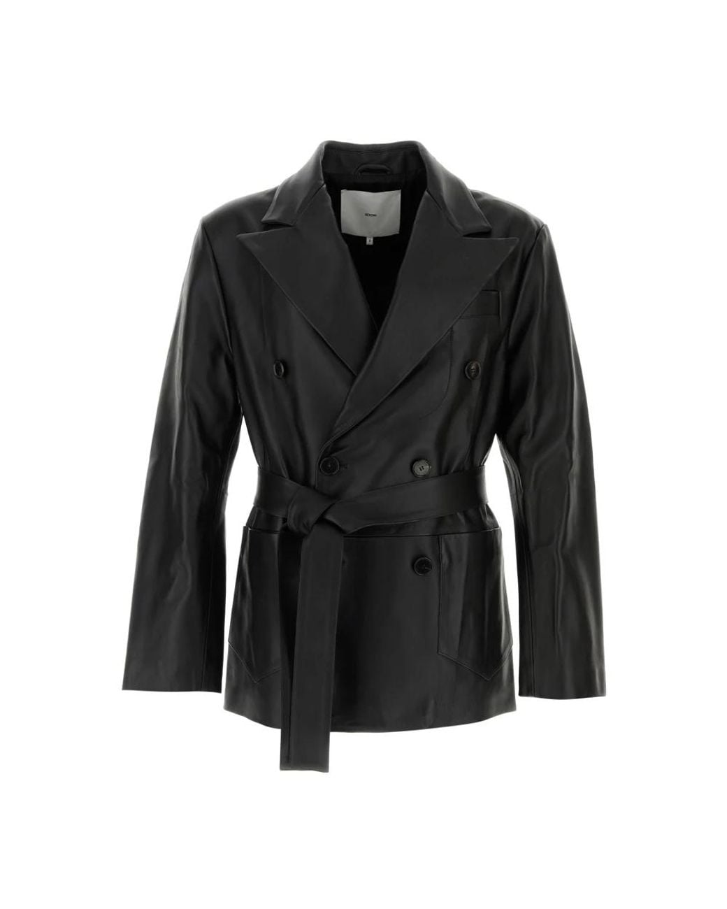 Setchu Black Double-Breasted Coats for men